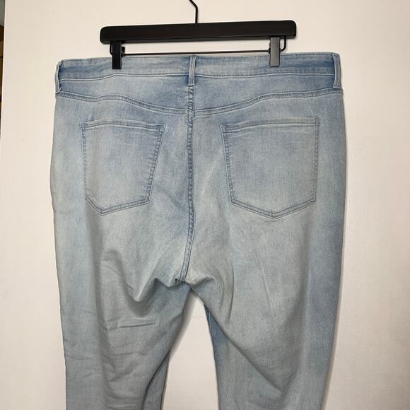 Old Navy light wash high rise distressed rockstar super skinny ankle jeans US 18 - Picture 5 of 10